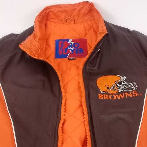 Browns NFL Men's Leather Jacket Pro Player XXL - Picture 3 of 9